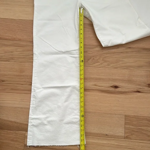 NWT J. Crew Pont Sur high waist, wide leg, white denim jeans, size 32 - Picture 14 of 14